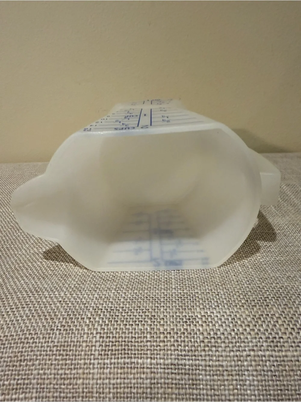 Vintage Double Sided Measuring Cup 1 & 2 Cups 16oz Blue Plastic
